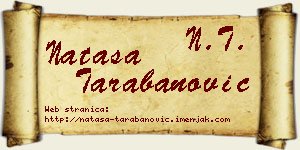 Nataša Tarabanović vizit kartica